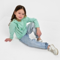 Свитшот для девочки KAFTAN "Basic line" размер 30 (98-104), цвет мята Свитшот для девочки KAFTAN "Basic line" размер 30 (98-104), цвет мята