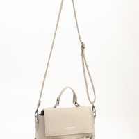 Сумка женская, 22*11*17, отд на молнии, длин ремень, серый