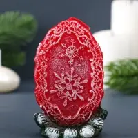 Свеча фигурная "Храм в рамке" 5,5х4х9 см, цв. красный