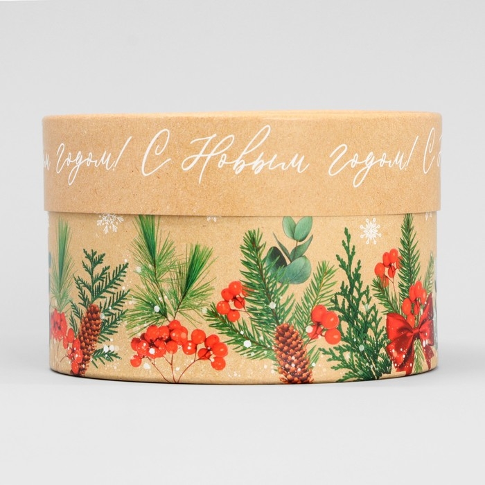 Коробка подарочная &laquo;Новогодний венок&raquo;, 12 х 8 см, Новый год