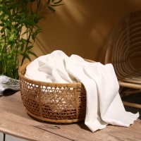 Корзина плетёная "Клоус" бамбук 40х40х16 см, светлая Корзина плетёная "Клоус" бамбук 40х40х16 см, светлая