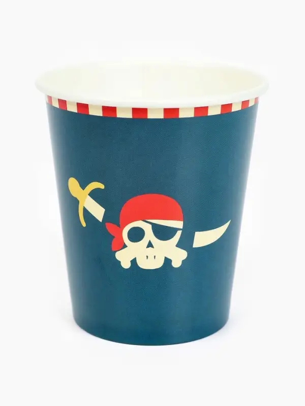 Стакан одноразовый бумажный &laquo;Пиратская вечеринка&raquo;, 250 мл