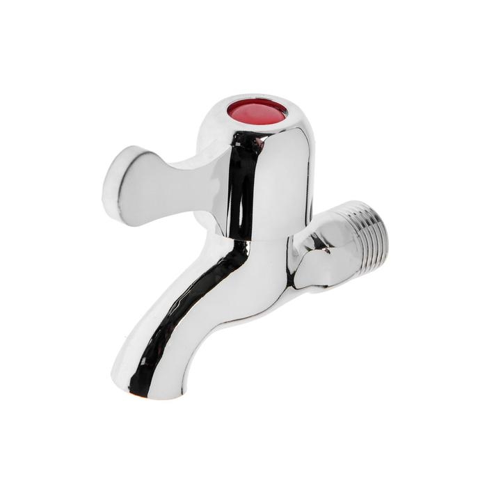 Кран водоразборный ZEIN Z2180, 1/2 Кран водоразборный ZEIN Z2180, 1/2", с плоской ручкой, цинк, кран-букса, хром