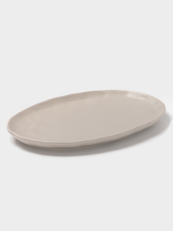 Блюдо овальное Magistro "Potter" 33см 33х22,8х2,5 цвет светло-серый