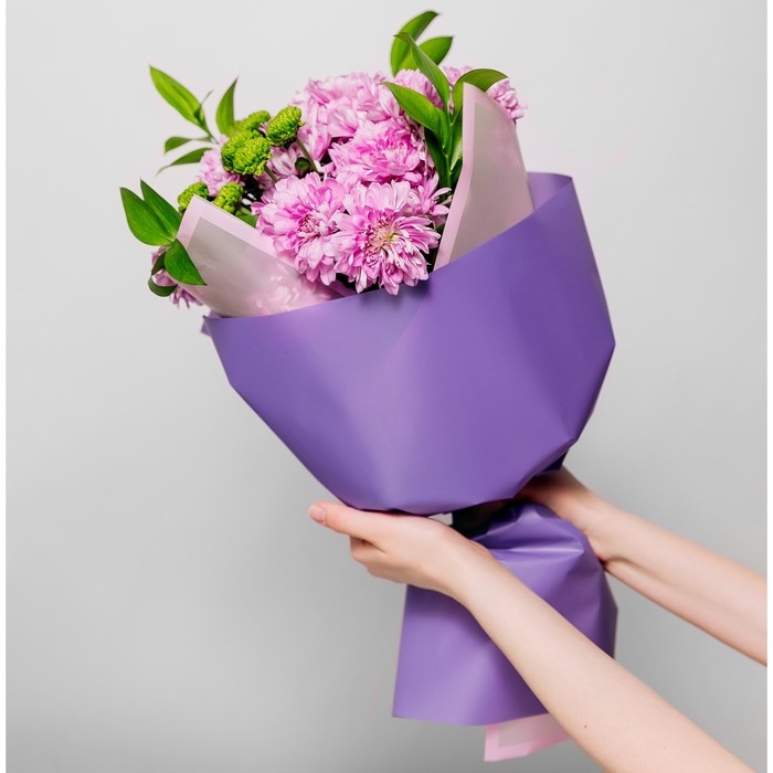 Плёнка для цветов упаковочная матовая &laquo;Лаванда&raquo;, 0.5 х 9 м