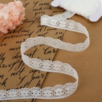 Кружево эластичное, 17 мм &times; 10 &plusmn; 1 м, цвет айвори