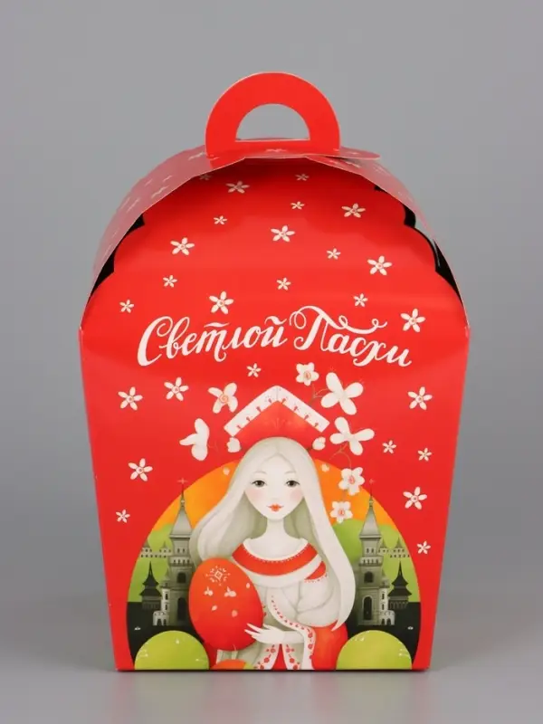 Коробка подарочная пасхальная &laquo;Красна девица&raquo;, 17&times;17&times;26 см