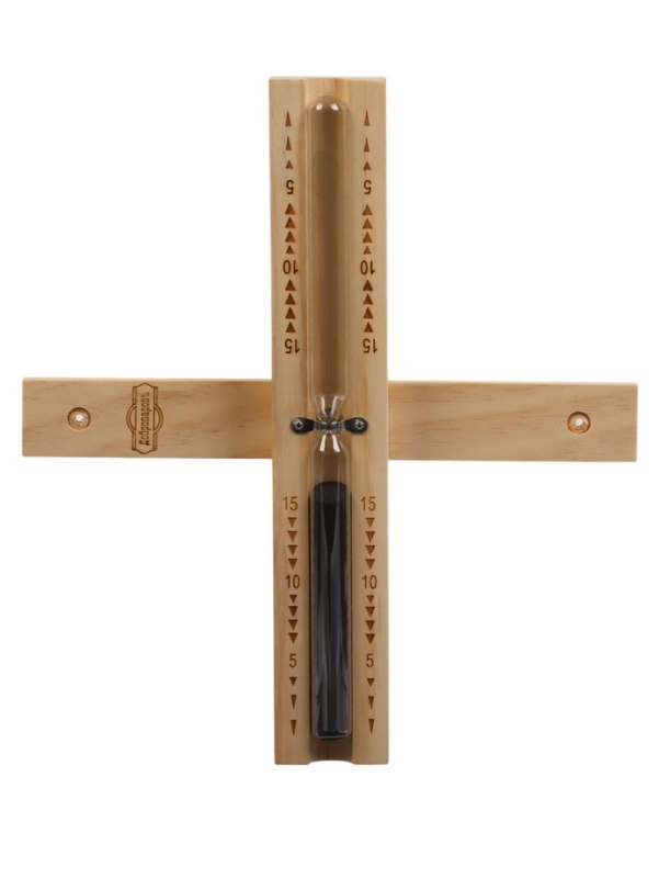 Часы песочные для бани и сауны, 15 мин, деревянные