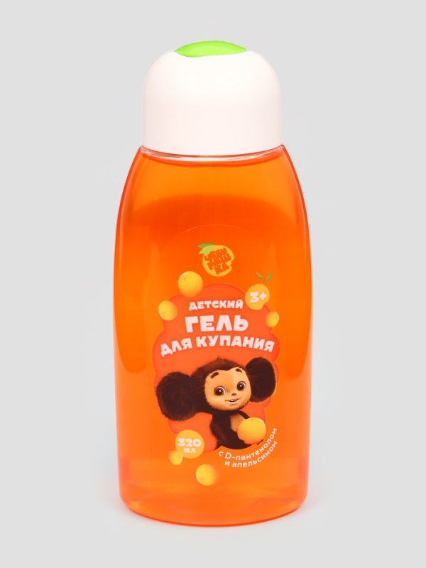 Гель для душа, 320 мл, апельсин, Чебурашка
