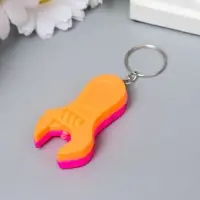 Фонарик брелок для ключей на кольце &laquo;Инструмент&raquo;, 5&times;3.4&times;1.2 см, МИКС