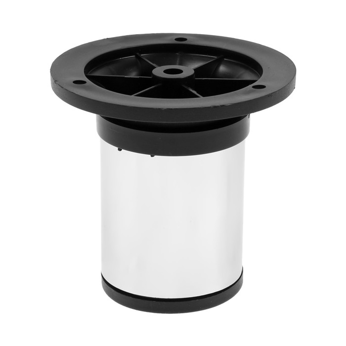 Опора регулируемая OR001CR ТУНДРА, d=50 мм, H=80 мм, цвет хром, 4 шт