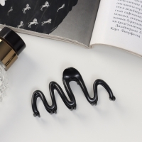 Краб для волос "Джина" волна, 7 см, чёрный Краб для волос "Джина" волна, 7 см, чёрный