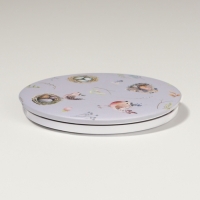 Зеркало складное «Птички», d = 7,3 см, с увеличением, цвет сиреневый Зеркало складное «Птички», d = 7,3 см, с увеличением, цвет сиреневый