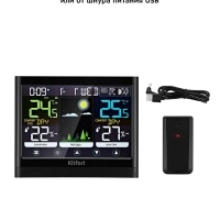 Метеостанция КТ-3318 термометр, погодная станция, часы