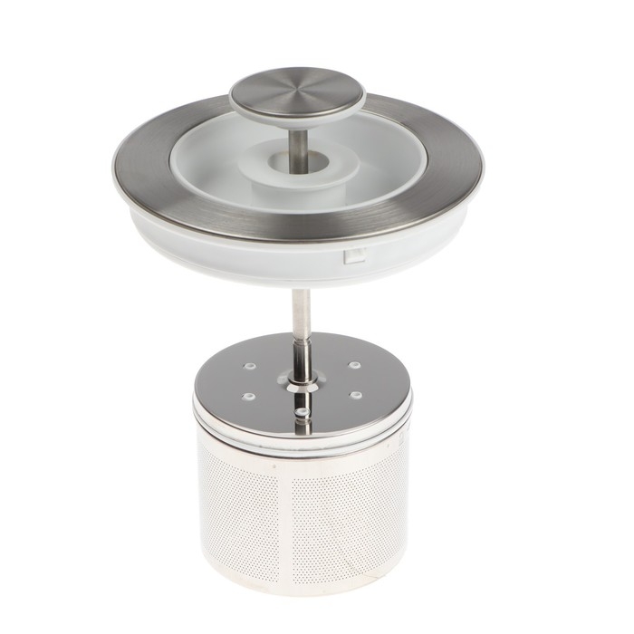 Чайник электрический DEERMA DEM-SH50W, стекло, 1.7 л, 2200 Вт, регулировка t&deg;, серебристый