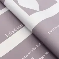 Пленка флористическая, &laquo;Моя любовь&raquo; 65 мкм, пудра серая, 57&times;57 см &plusmn;5% см