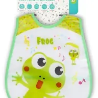 Нагрудник непромокаемый, с карманом, на липучке "Лягушка"