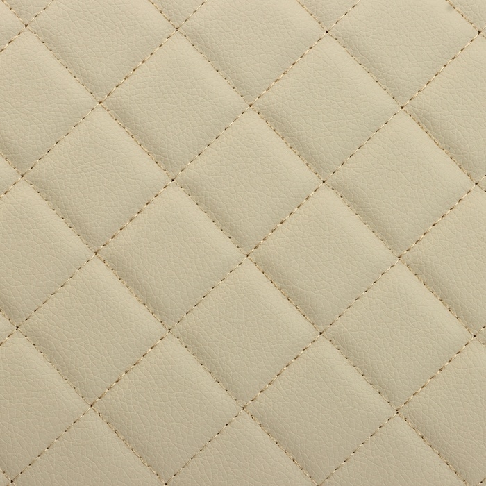 Органайзер кофр в багажник автомобиля Cartage саквояж, экокожа стеганая, 70 см, бежевый