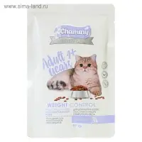 Влажный корм Chammy Premium для домашних кошек, склонных к полноте, индейка, 85 г