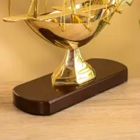 Корабль сувенирный, 26.5&times;9.5&times;31 см, латунь