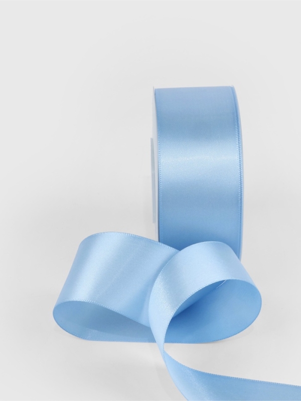 Лента атласная двухсторонняя №332 38мм*25±1м небесно-голубой TR Лента атласная двухсторонняя №332 38мм*25±1м небесно-голубой TR