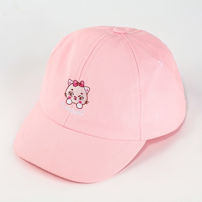 Кепка детская для девочки «Мяу», р-р. 48-50 Кепка детская для девочки «Мяу», р-р. 48-50