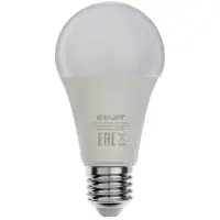 Лампа светодиодная СТАРТ, 20 Вт, Е27, А60, 6500К, 1600 Лм, холодный (белый) свет