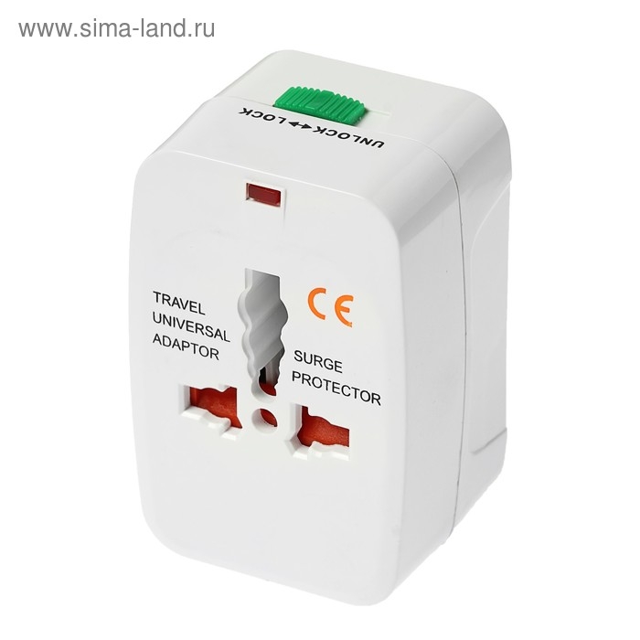 Адаптер универсальный, 3 A, 5 в 1, 220 В, белый