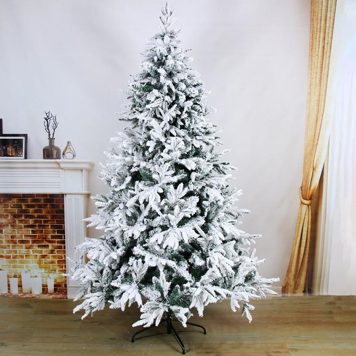 Ёлка "Уральская" снег, 210 см d нижнего яруса 135 см 1090 веток