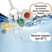 Подвеска - погремушка «Зайка Бонни», прорез, пищалка, шуршалка, на кроватку, коляску, Крошка Я Подвеска - погремушка «Зайка Бонни», прорез, пищалка, шуршалка, на кроватку, коляску, Крошка Я