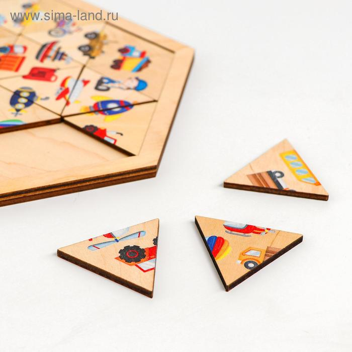 Пазл деревянный &laquo;Транспорт. Занимательные треугольники&raquo;