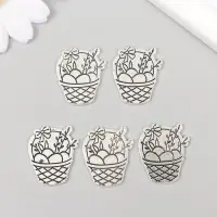 Декоративный элемент для творчества &laquo;Арт Узор. Пасхальная корзинка с вербой&raquo;, 2.5&times;2.1 см