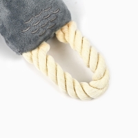 Игрушка для собак с канатом &laquo;Сова&raquo;, 20 х 15 см, серый