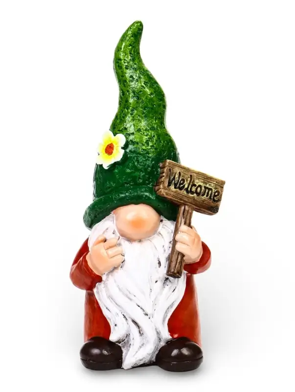 Садовая фигура 10 х 10 х 27 см  "Гном Welcome"