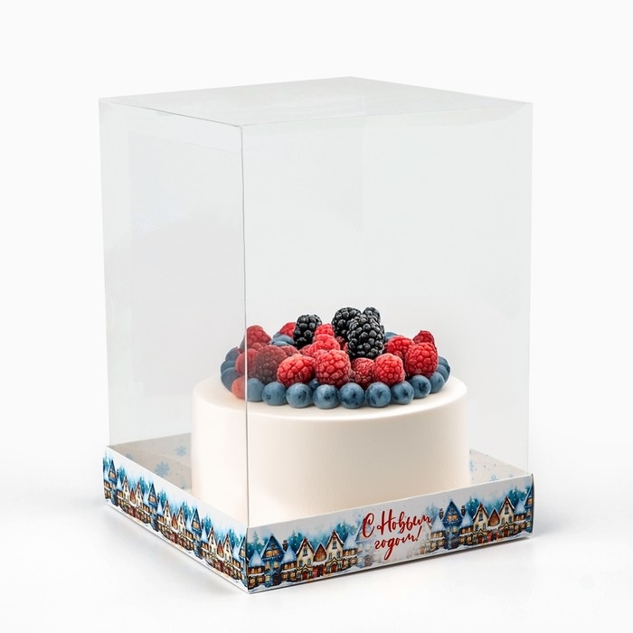Коробка для кондитерских изделий &laquo;Снежный город&raquo;, 15 х 15 х 20 см, Новый год