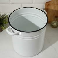 Кастрюля цилиндрическая, 12 л, индукция, цвет белый