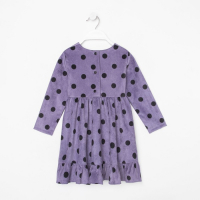 Платье детское KAFTAN "Горох", р. 30 (98-104), сиреневый Платье детское KAFTAN "Горох", р. 30 (98-104), сиреневый