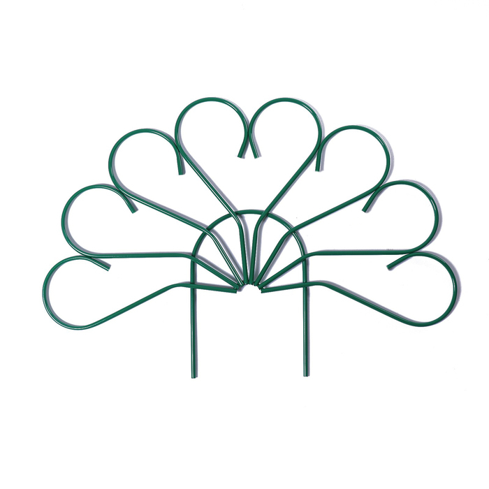 Ограждение декоративное, 62 &times; 450 см, 5 секций, металл, зелёное, &laquo;Павлин-2&raquo;, Greengo