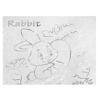 Бумага цветная самоклеящаяся, раскраска, А4, 6 листов, 1 цвет, с блёстками, односторонняя, в пакете, 80 г/м&sup2;, Смешарики