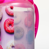 Бутылочка для кормления «Пончики», классическое горло, 250 мл., от 3 мес., цилиндр, с ручками Бутылочка для кормления «Пончики», классическое горло, 250 мл., от 3 мес., цилиндр, с ручками