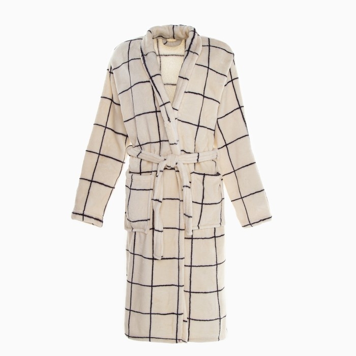 Халат мужской LoveLife "Клетка" Вид 2, one size, микрофибра, 100% п/э, 250 г/м2
