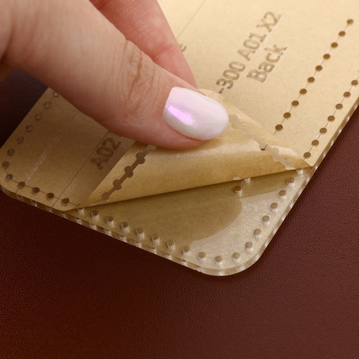 Набор лекал &laquo;Картхолдер с отделениями&raquo;, 7 &times; 10 &times; 0,5 см, 3шт, акрил