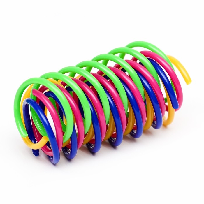 Набор из 4 игрушек для кошек Набор из 4 игрушек для кошек "Пружинки", 5,5 см, микс цветов