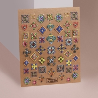 Наклейки для ногтей &laquo;Ажур&raquo;, объёмные, разноцветные