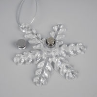 Ёлочная игрушка &laquo;Снежинка&raquo;, от батареек, свечение мульти (RGB)