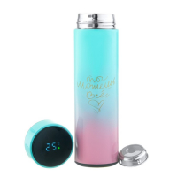 Термос, 500 мл, Basic "Мастер К.", сохраняет тепло 8 ч, термометр, розово-голубой