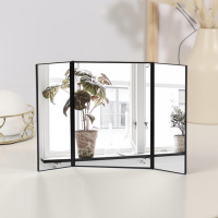 Зеркало настольное, зеркальная поверхность 5 &times; 15/11 &times; 15 см, цвет МИКС