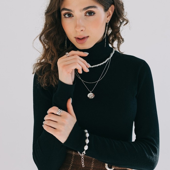 Браслет жемчуг &laquo;Барокко&raquo;, бусины, цвет белый в серебре, L=18 см