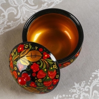 Сахарница &laquo;Ягодка&raquo;, большая, 13&times;15 см, хохлома