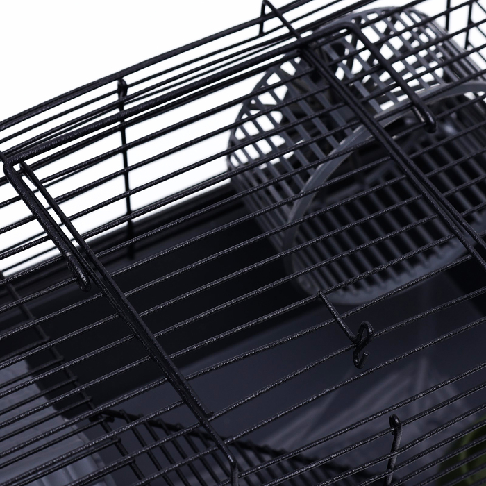 Клетка-мини для грызунов Клетка-мини для грызунов "Пижон" №2, укомплектованная, 27 х 15 х 16 см, серая